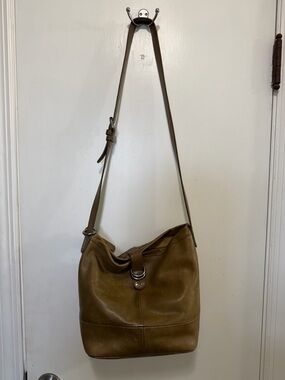 Lucky Brand Olive Brown Leather Shoulder Bag